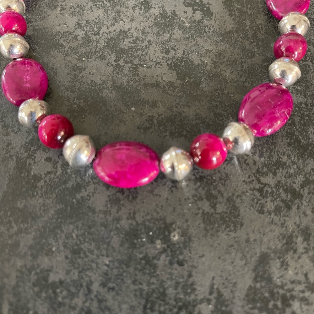 Hand Crafted “One of a Kind” Sugalite & Sterling Silver Handmade Choker - Picture 3 of 6